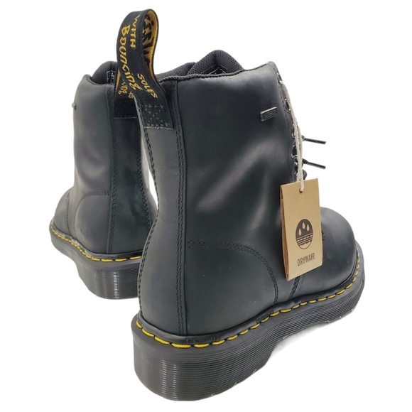 ?️ DR MARTENS Boots Mens Size 11 Black Leather Combat 1460 WATERPROOF Workwear main image 13
